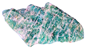 Amazonite is formed in deep-sea igneous rocks that cool very slowly. It is found in granite containing crystals several centimeters to several meters long. Amazonite can also be found as grains in sedimentary rocks.