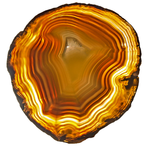 By connecting you with the gentle vibrations of the Earth, agate works to stabilize your aura and energy. Just as it takes time for water to settle into the cavities of volcanic and metamorphic rock to create agates striking bands, it works at its own pace to restore bodily energy and enhance mental function. Agate works as a powerful yet gentle stone, soothing, calming, and harmonizing both positive and negative energies.